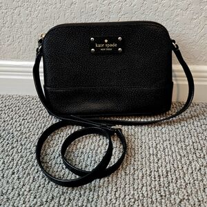 Kate Spade. Black Leather Crossbody Bag